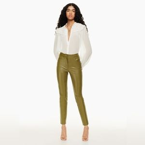 Wilfred: Melina vegan leather pant, NWT, Avocado 🥑, Aritzia, size 4
